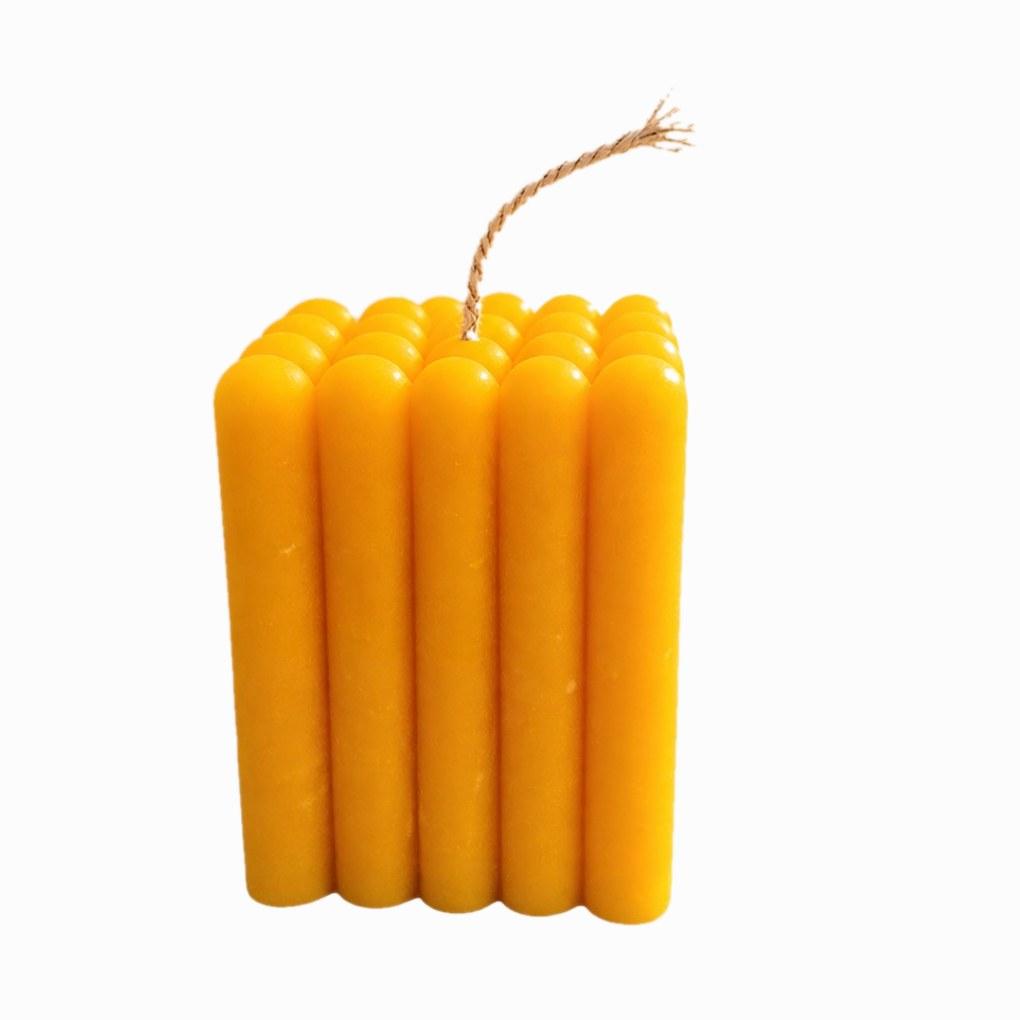 Bubble Cube Candle against a plain white background